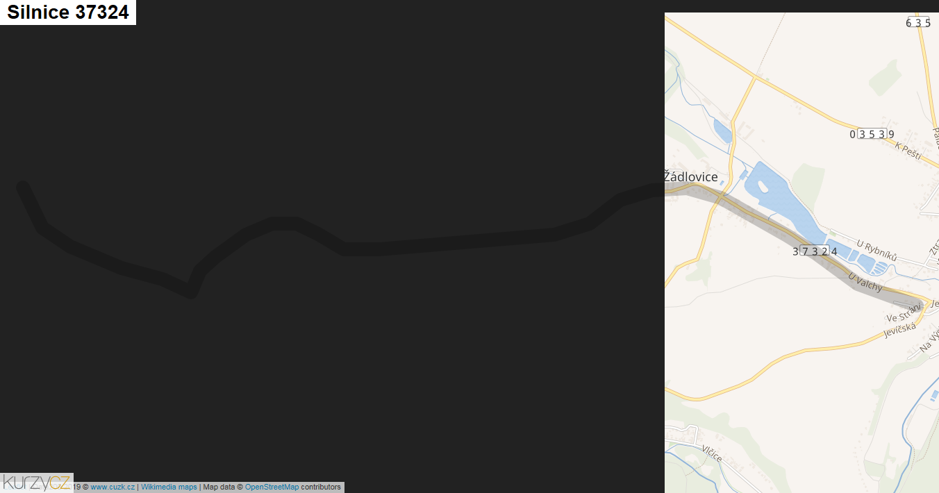 Silnice 37324 - mapa Silnice 37324