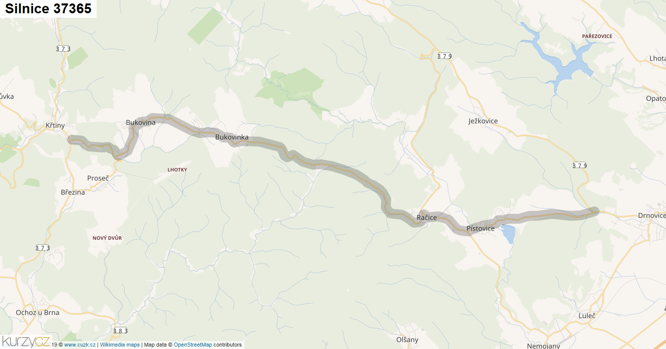 Silnice 37365 - mapa Silnice 37365