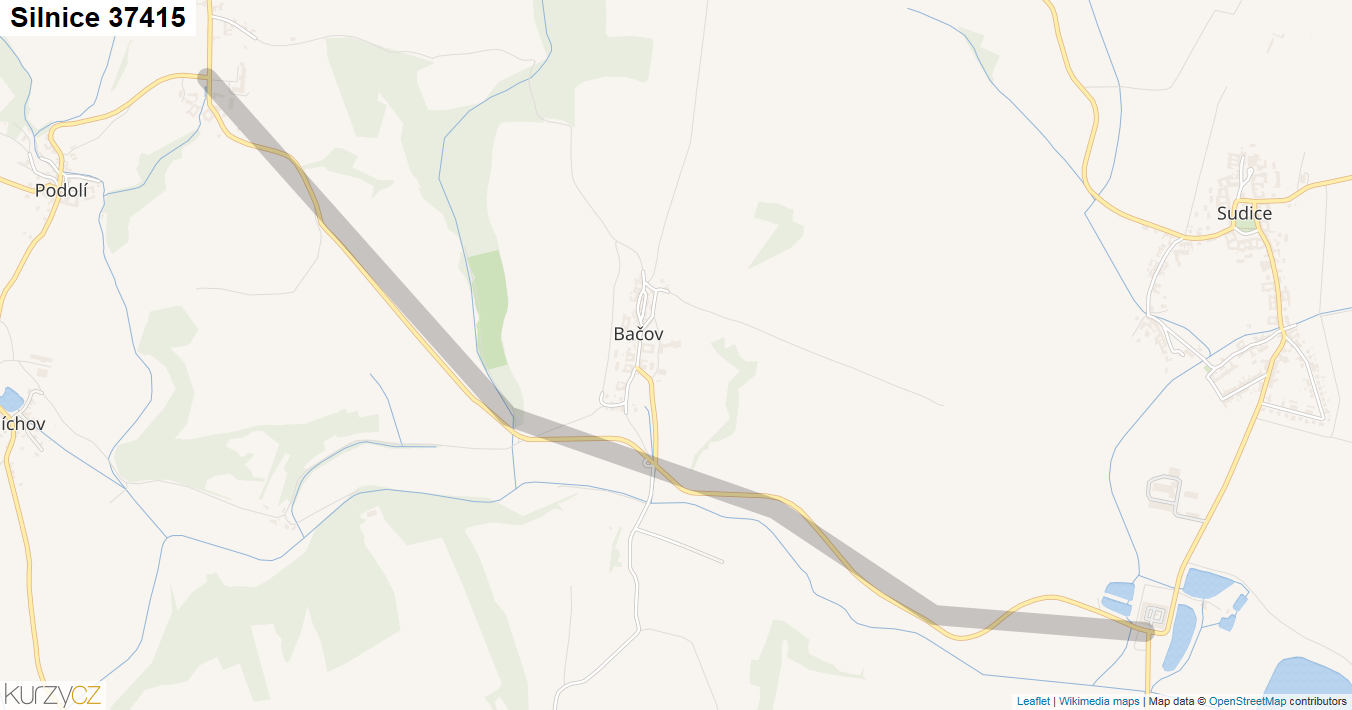 Silnice 37415 - mapa Silnice 37415