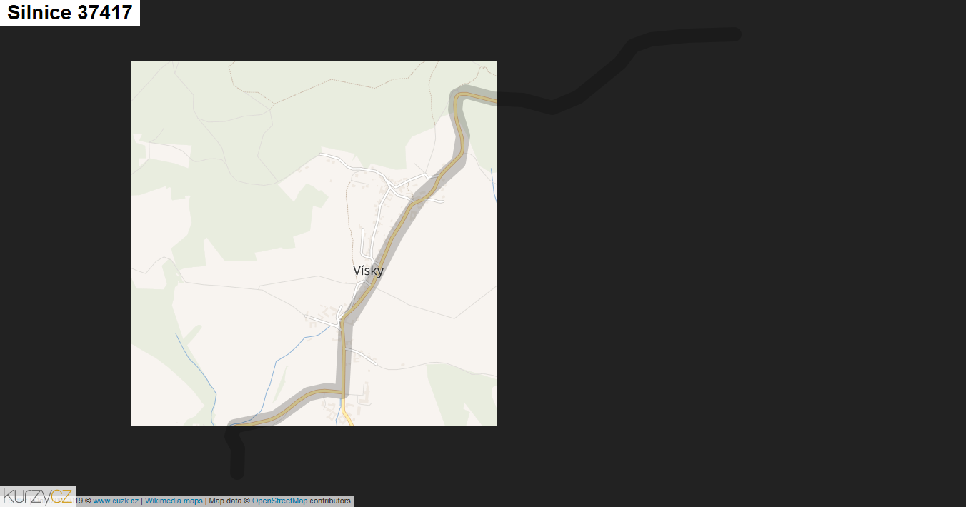 Silnice 37417 - mapa Silnice 37417