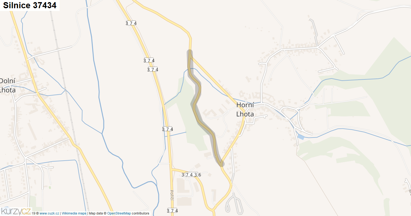 Silnice 37434 - mapa Silnice 37434
