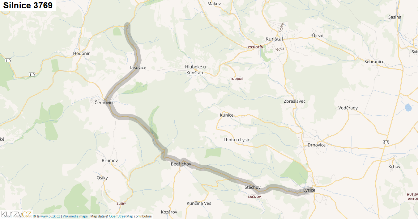 Silnice 3769 - mapa Silnice 3769