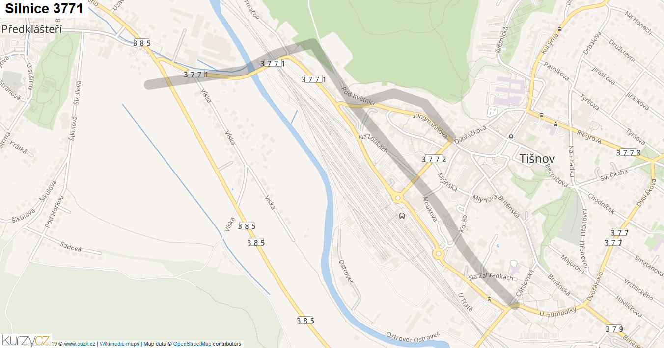 Silnice 3771 - mapa Silnice 3771