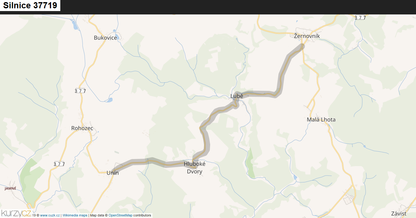 Silnice 37719 - mapa Silnice 37719