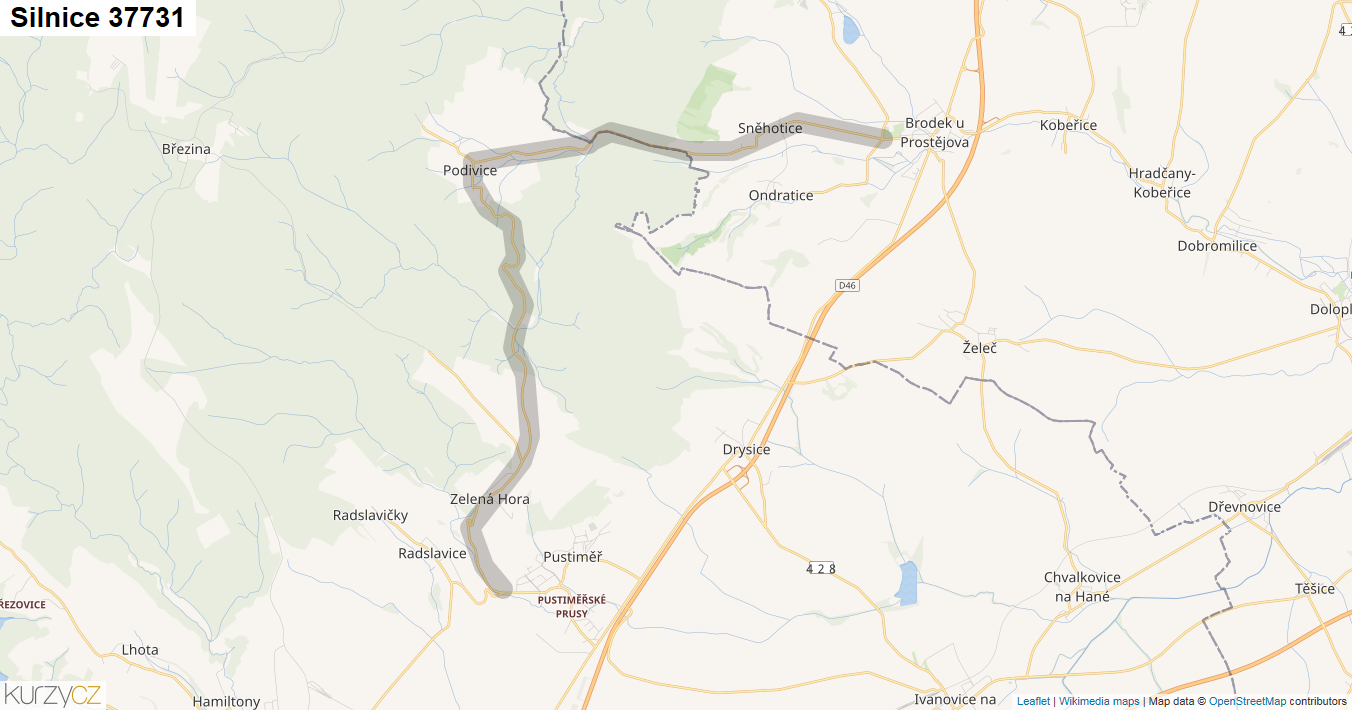 Silnice 37731 - mapa Silnice 37731