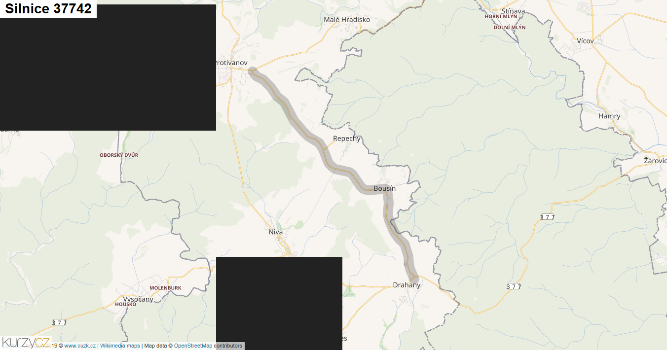 Silnice 37742 - mapa Silnice 37742