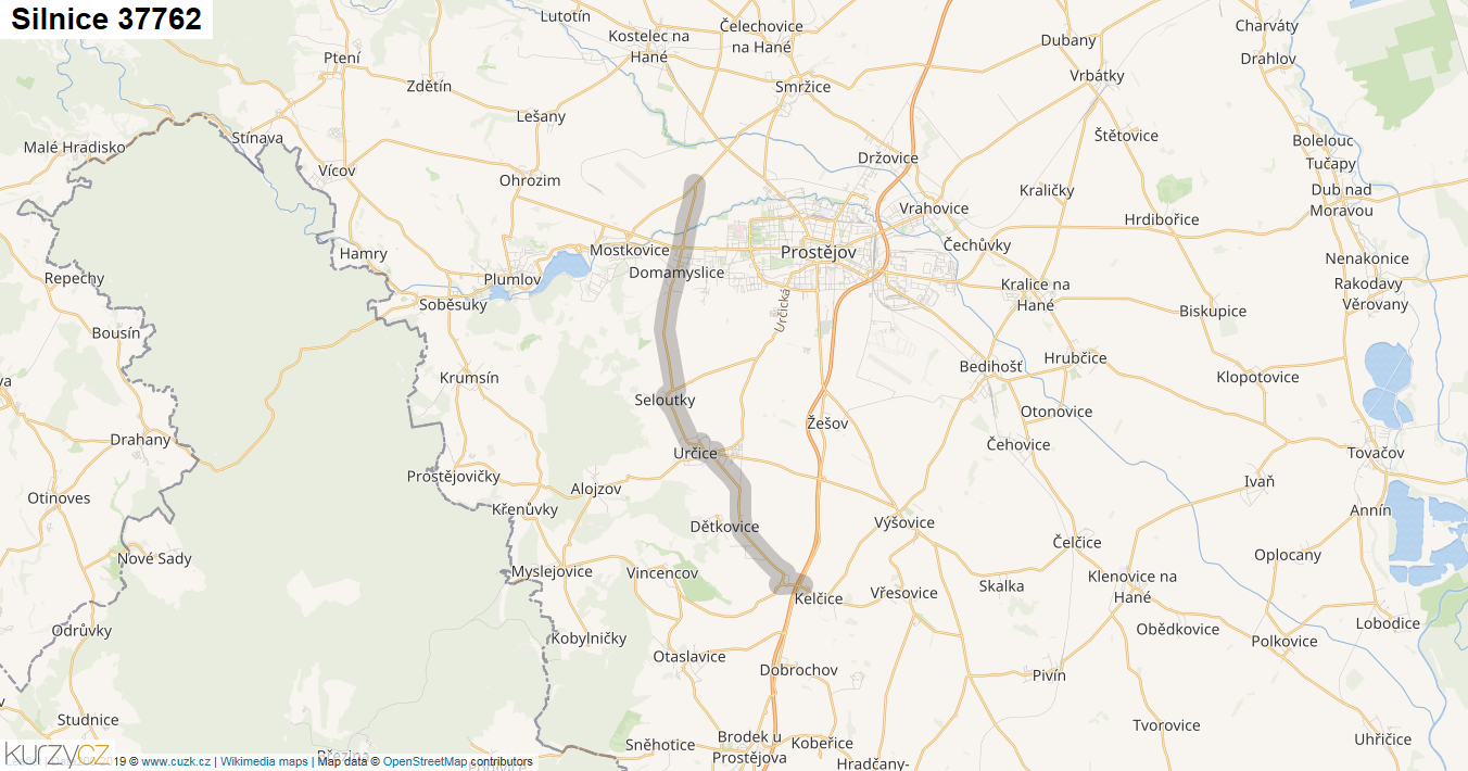 Silnice 37762 - mapa Silnice 37762