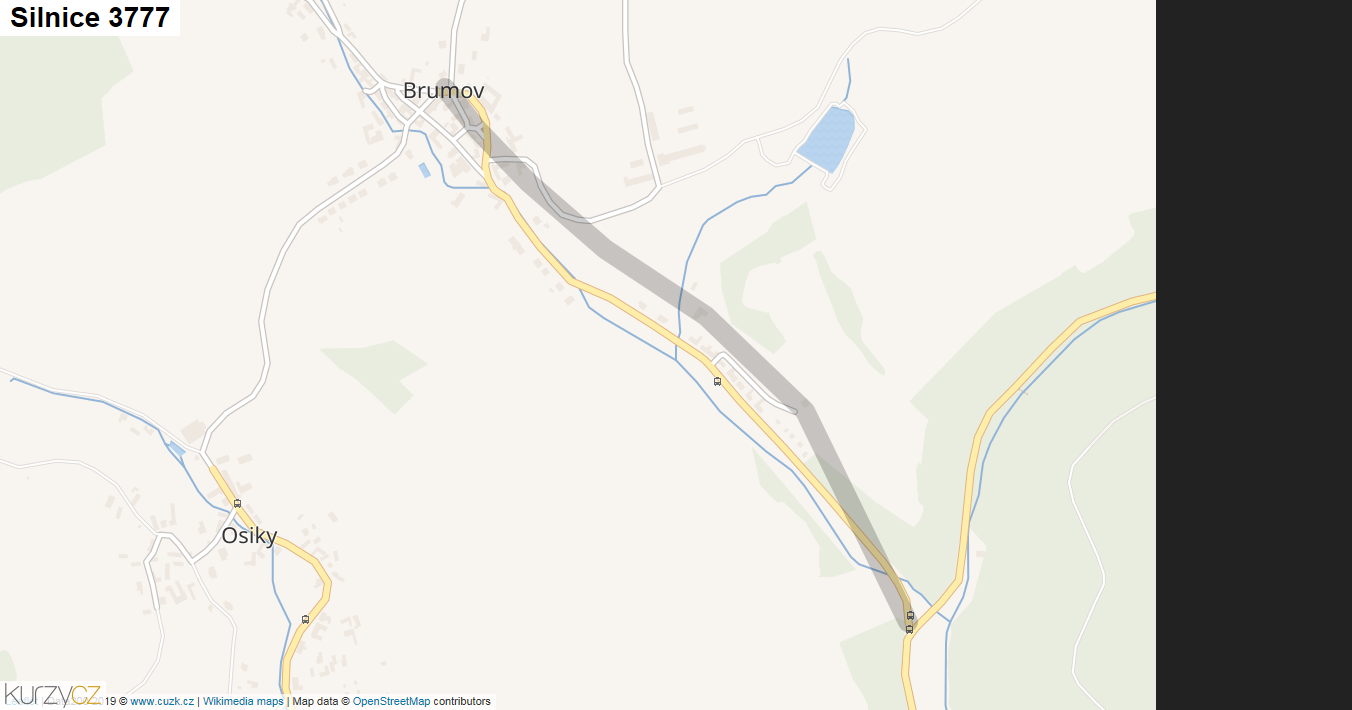 Silnice 3777 - mapa Silnice 3777