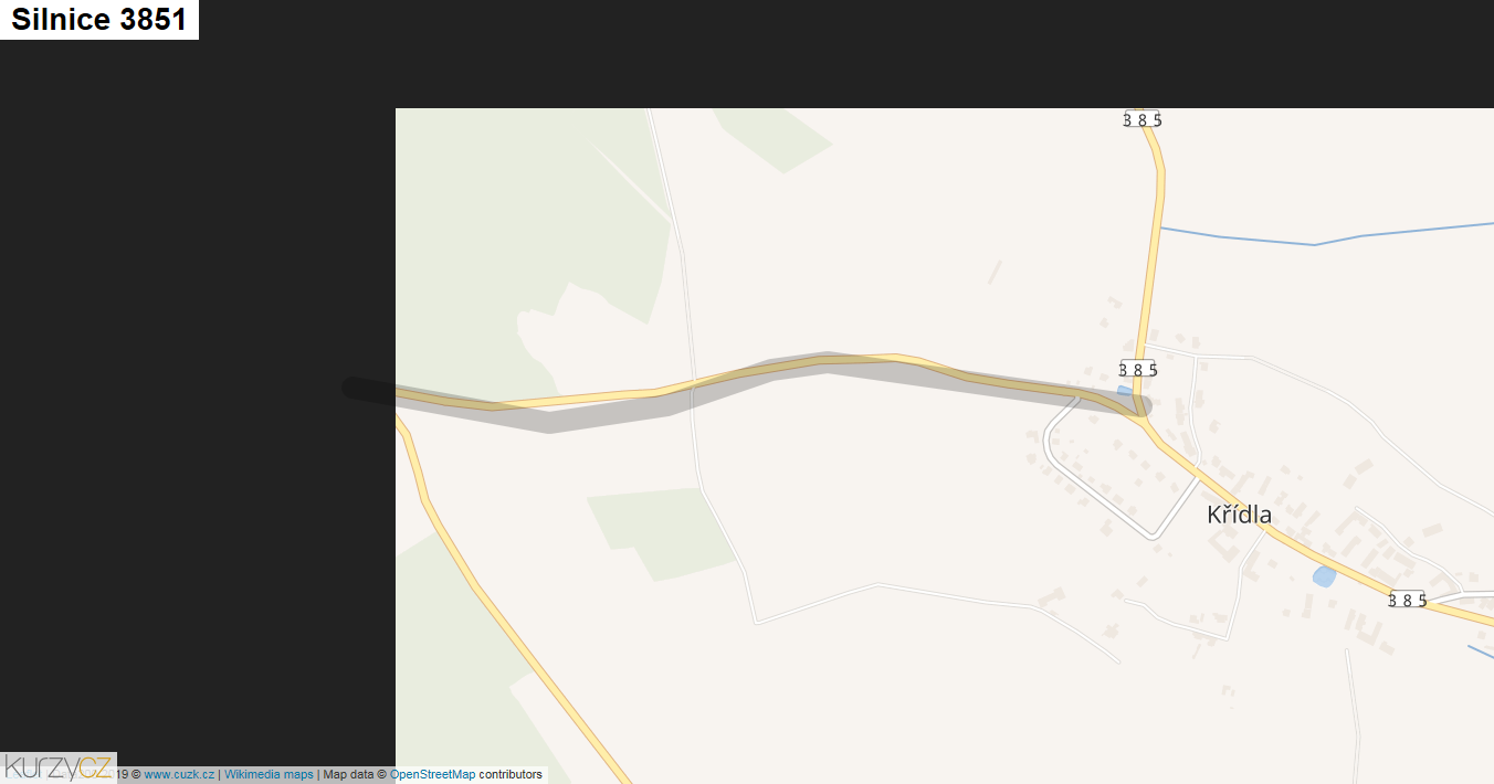 Silnice 3851 - mapa Silnice 3851