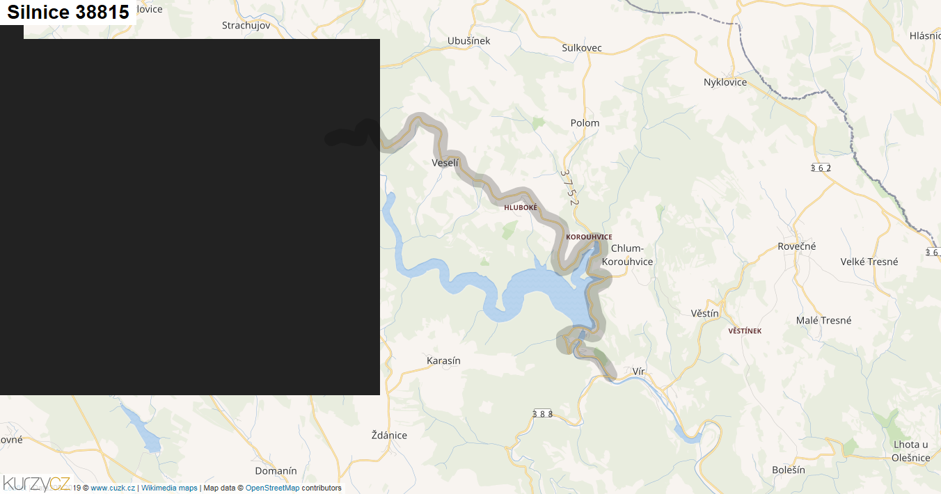 Silnice 38815 - mapa Silnice 38815