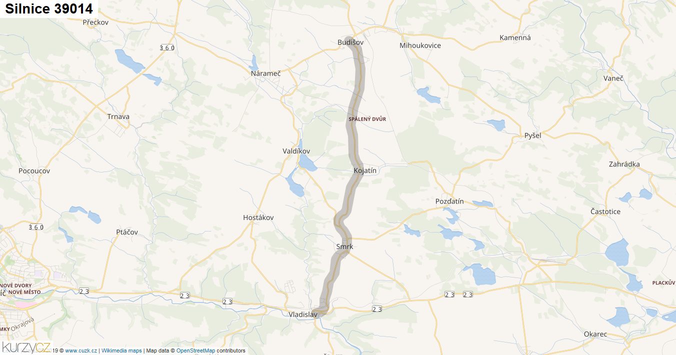 Silnice 39014 - mapa Silnice 39014