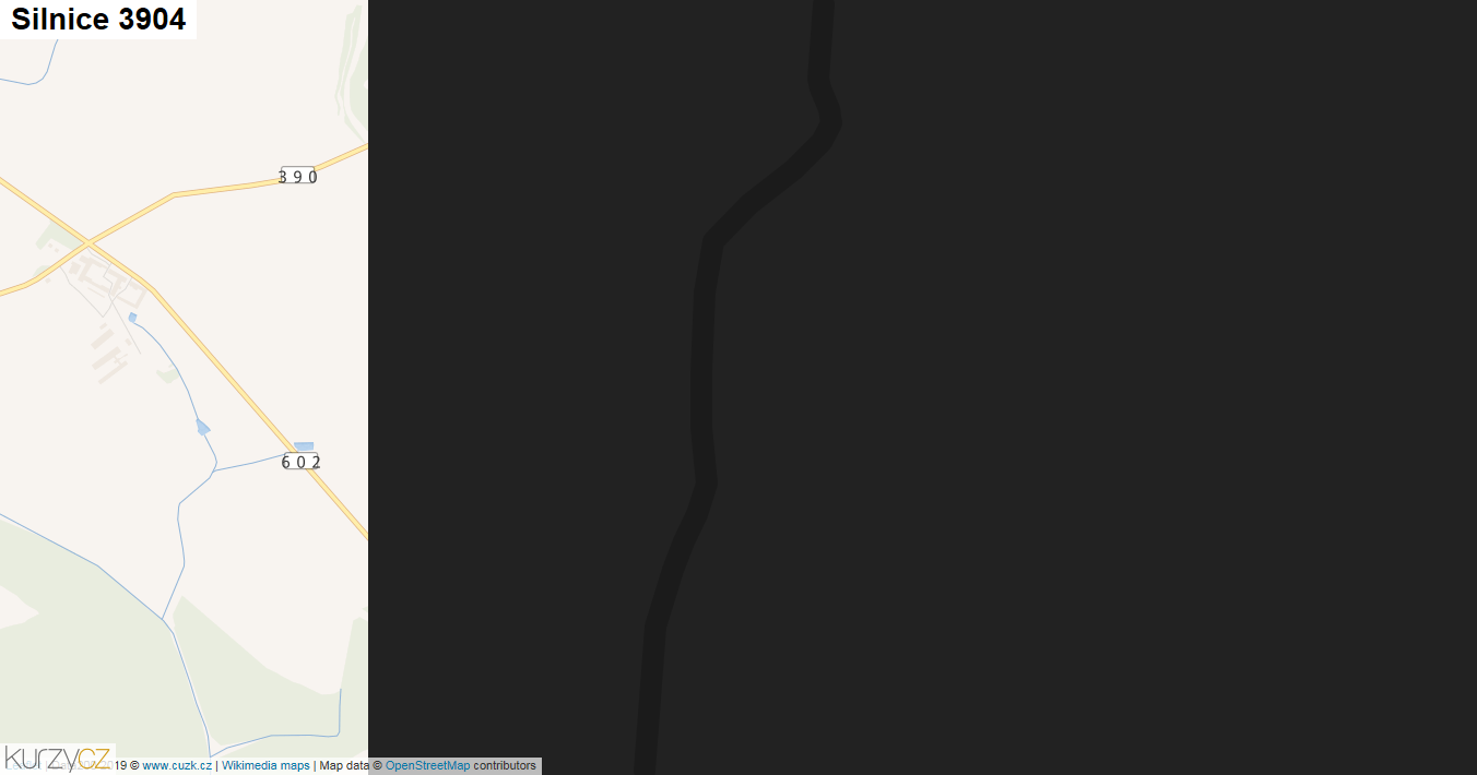 Silnice 3904 - mapa Silnice 3904