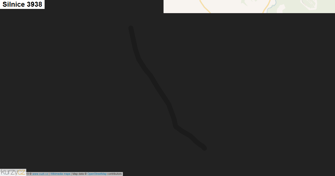 Silnice 3938 - mapa Silnice 3938