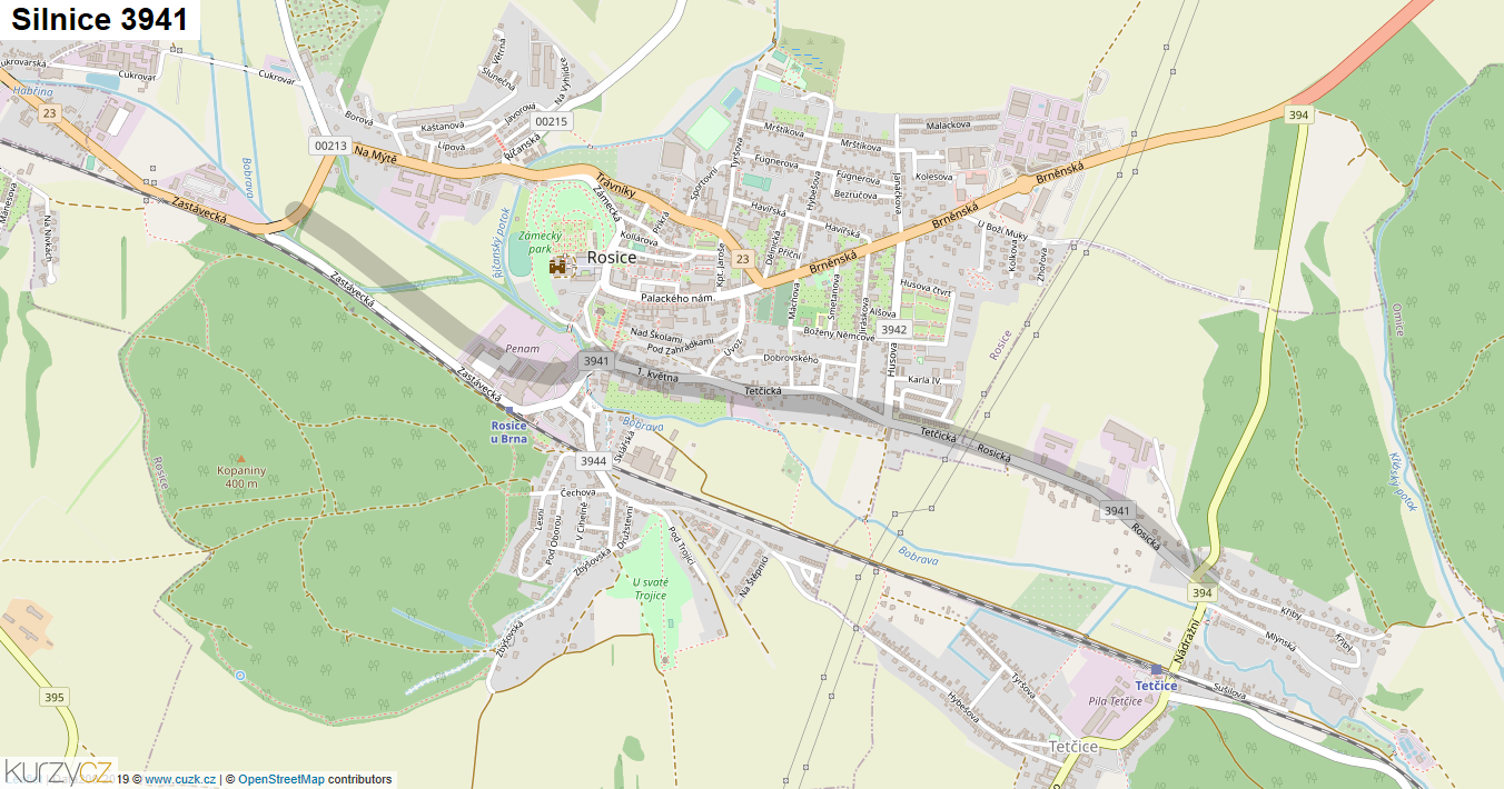 Silnice 3941 - mapa Silnice 3941