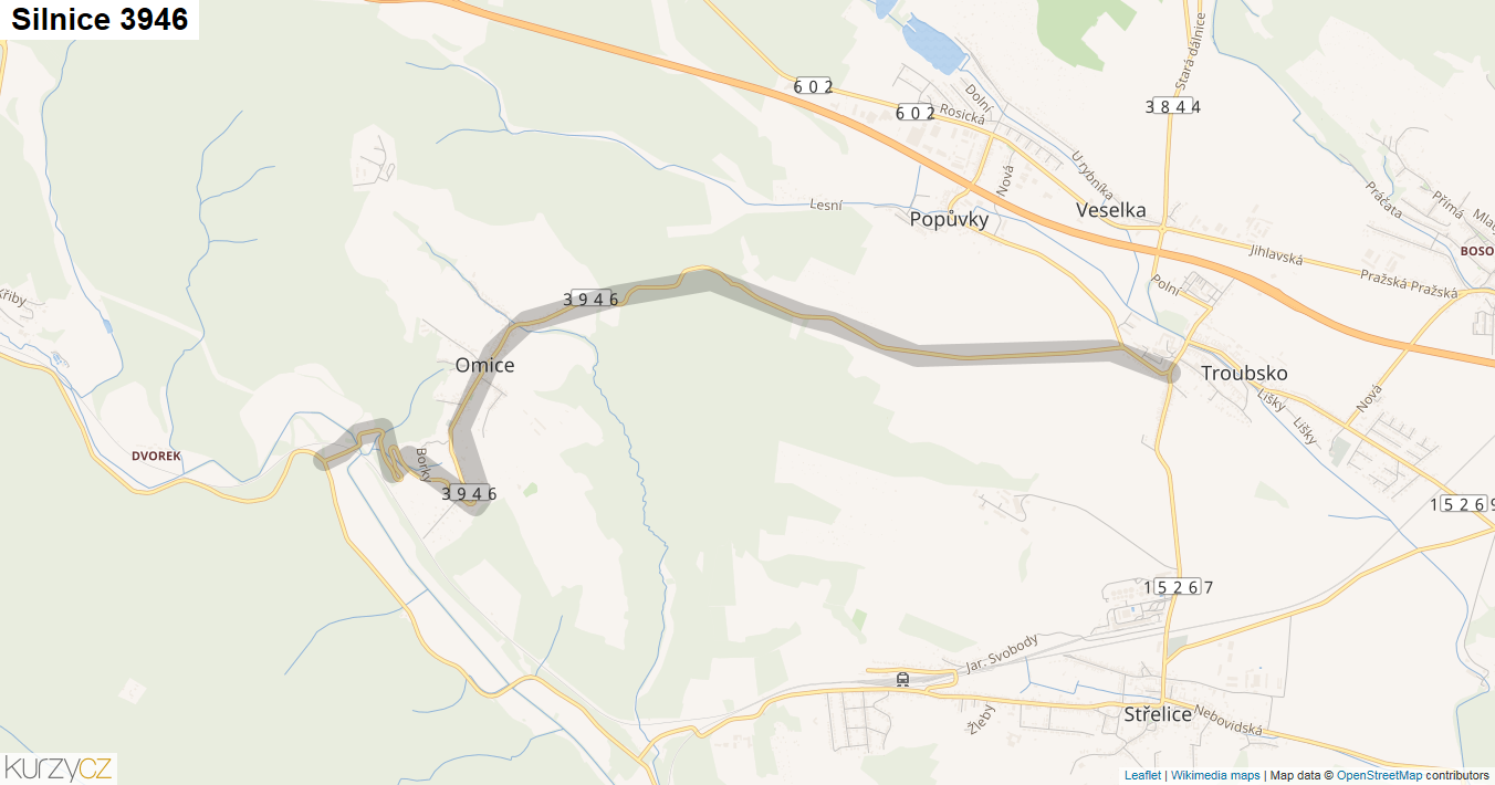 Silnice 3946 - mapa Silnice 3946