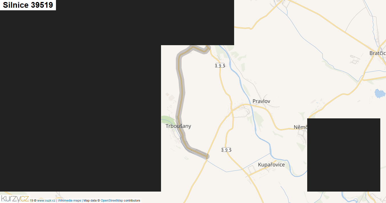 Silnice 39519 - mapa Silnice 39519