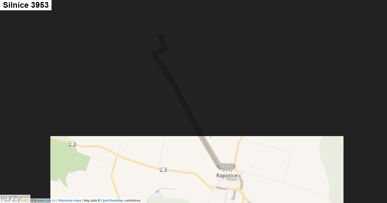 Silnice 3953 - mapa Silnice 3953