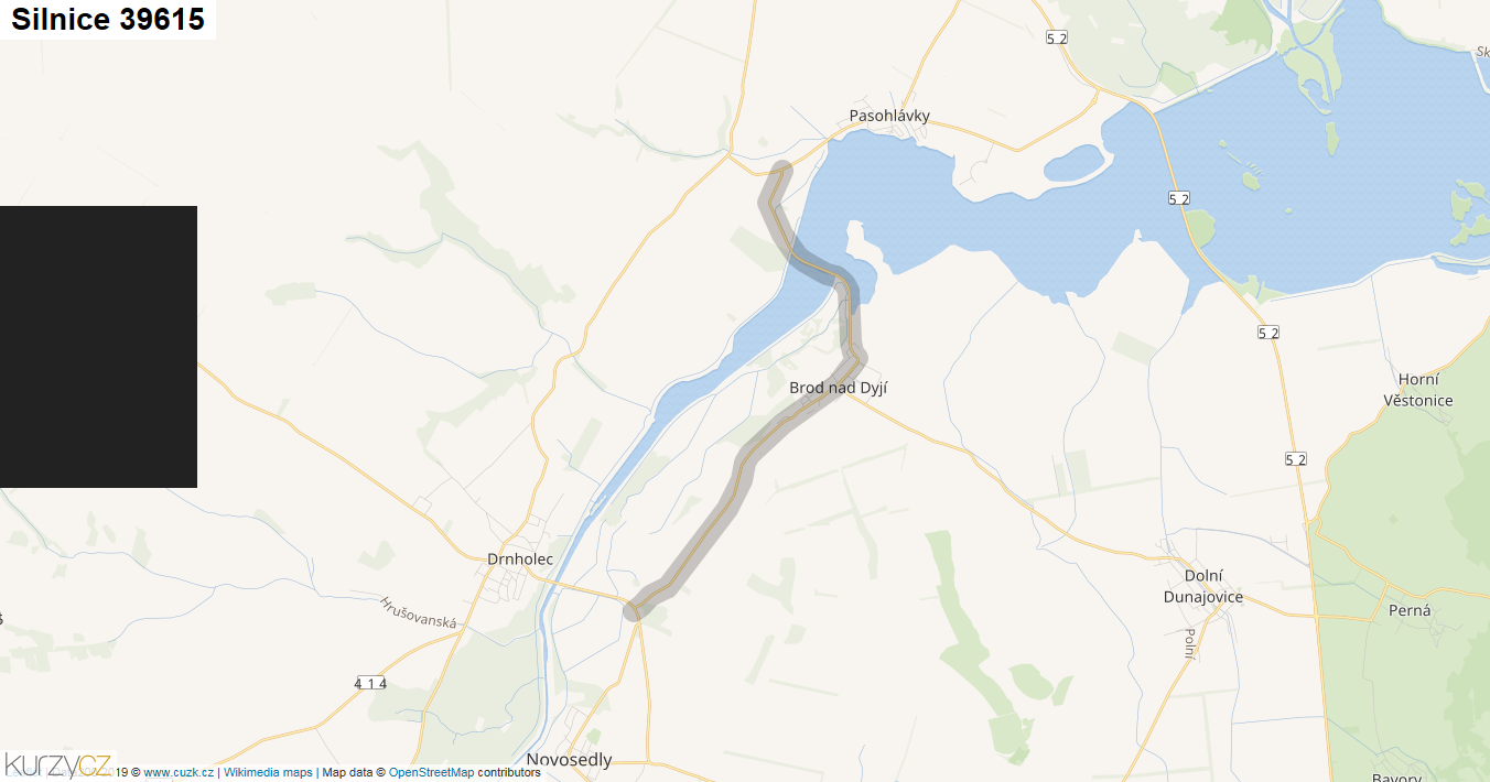 Silnice 39615 - mapa Silnice 39615