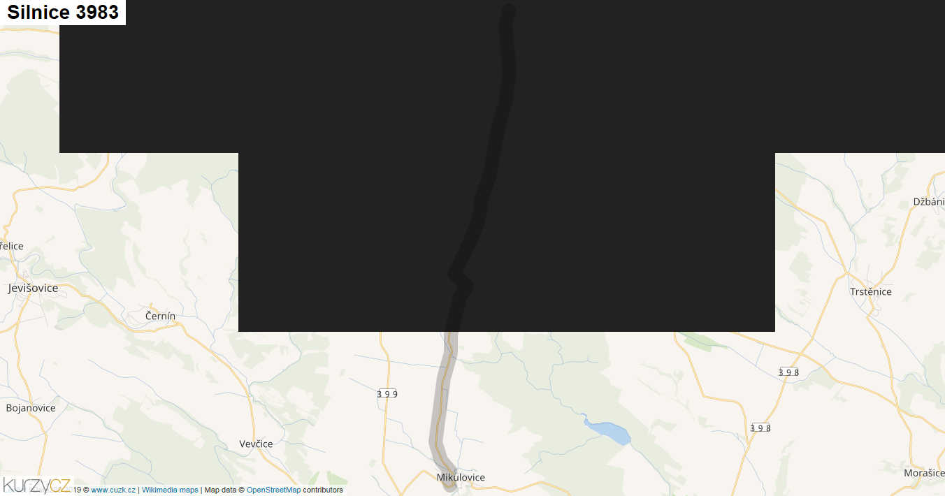 Silnice 3983 - mapa Silnice 3983