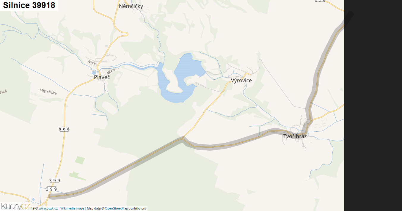 Silnice 39918 - mapa Silnice 39918