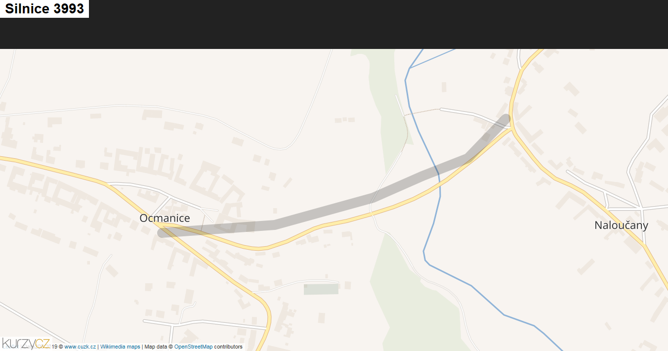 Silnice 3993 - mapa Silnice 3993