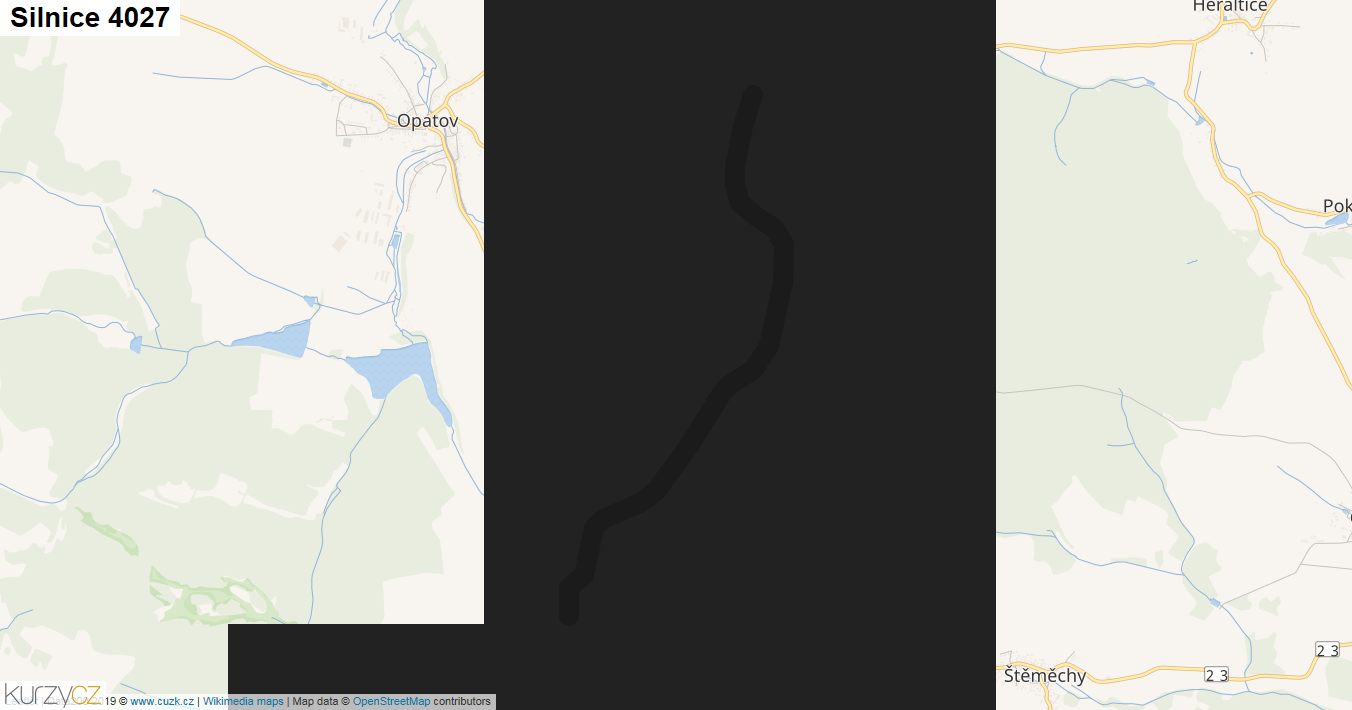 Silnice 4027 - mapa Silnice 4027