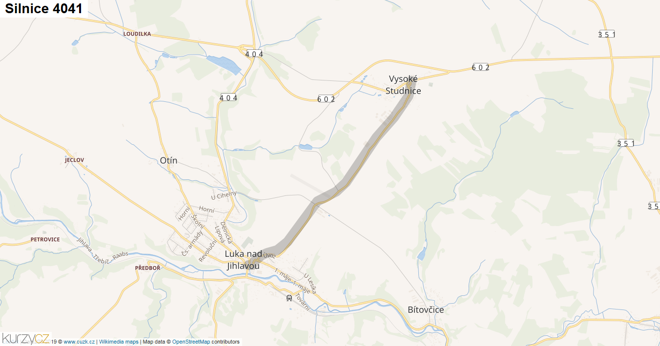 Silnice 4041 - mapa Silnice 4041