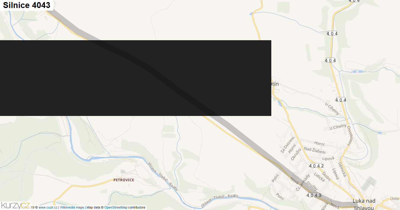 Silnice 4043 - mapa Silnice 4043