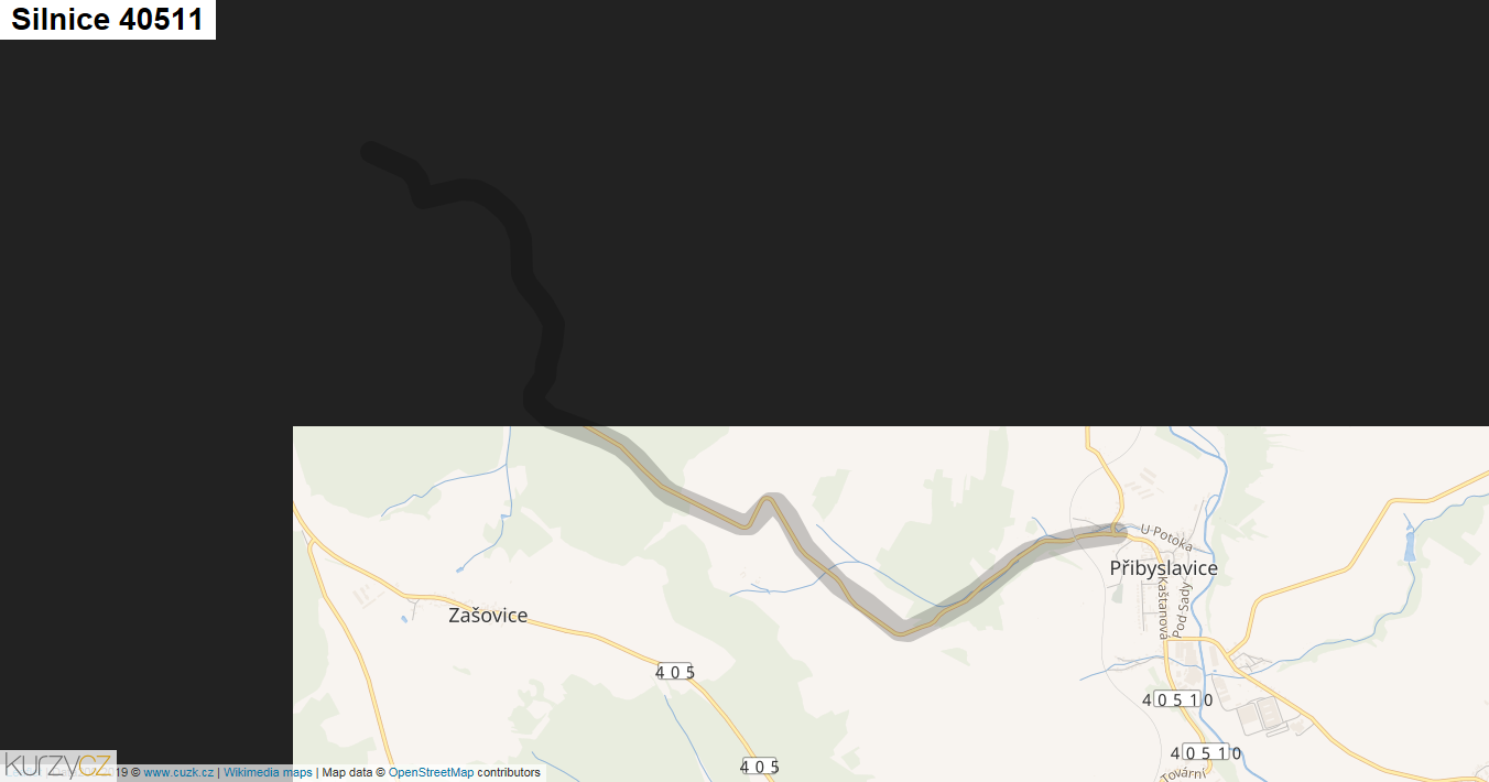 Silnice 40511 - mapa Silnice 40511