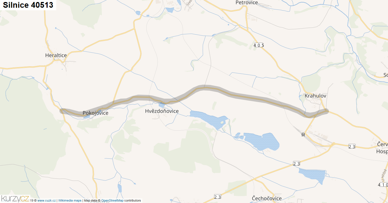 Silnice 40513 - mapa Silnice 40513