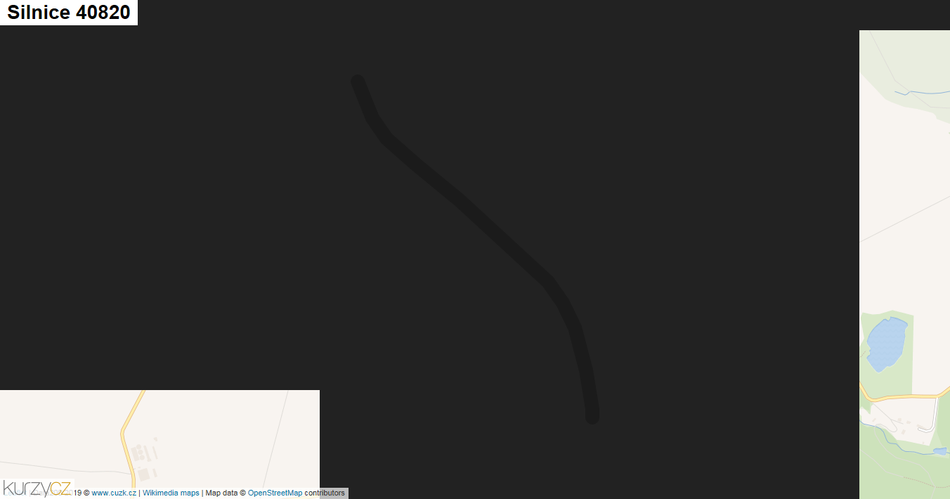Silnice 40820 - mapa Silnice 40820