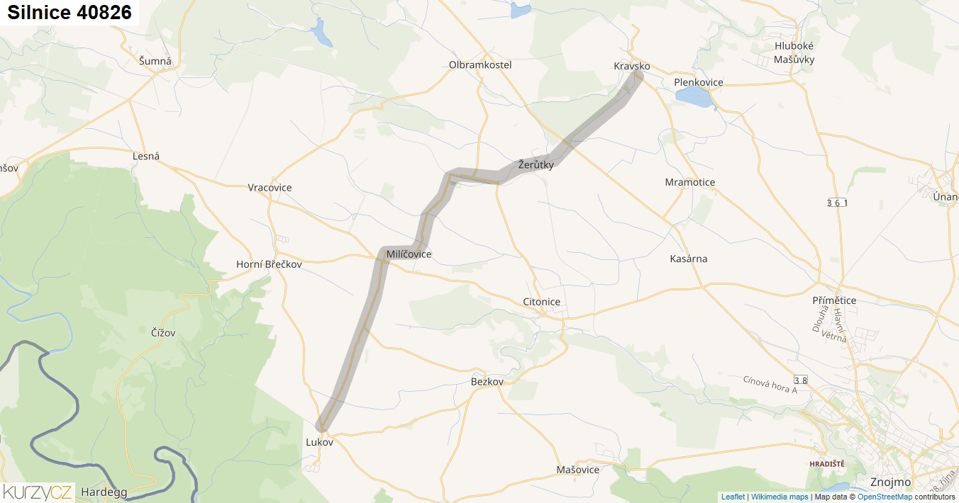 Silnice 40826 - mapa Silnice 40826