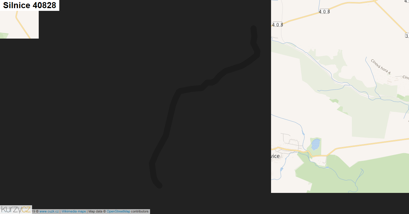 Silnice 40828 - mapa Silnice 40828