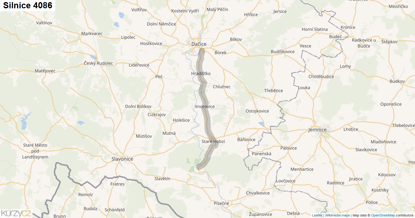 Silnice 4086 - mapa Silnice 4086