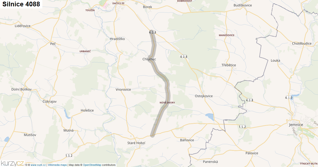 Silnice 4088 - mapa Silnice 4088