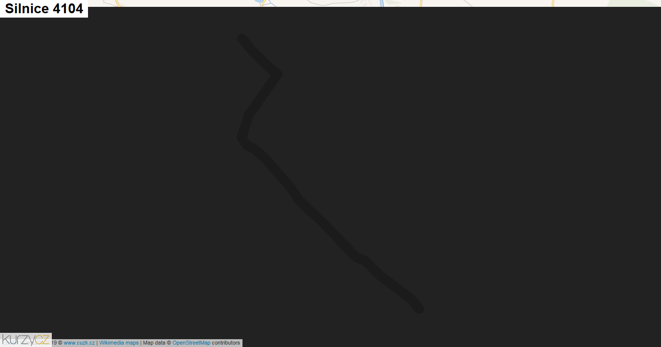 Silnice 4104 - mapa Silnice 4104