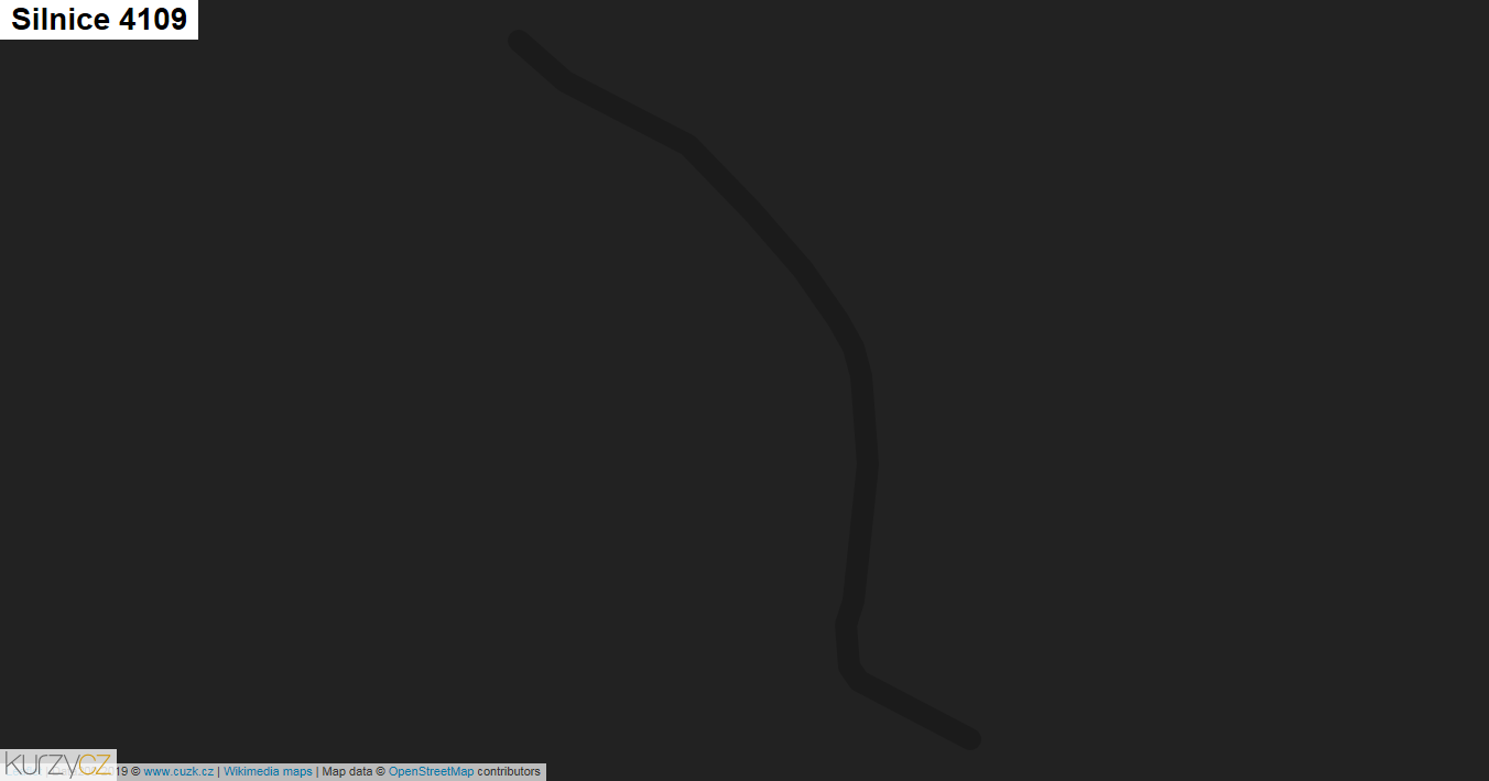Silnice 4109 - mapa Silnice 4109