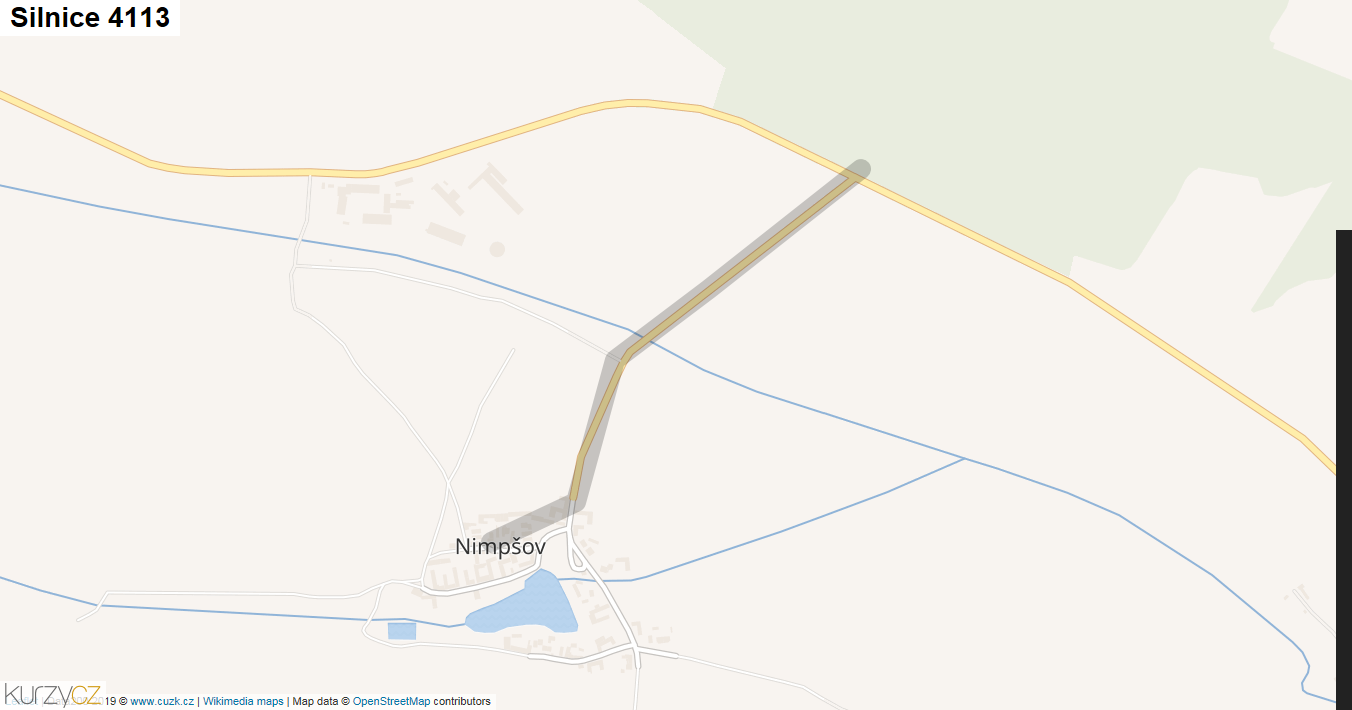 Silnice 4113 - mapa Silnice 4113