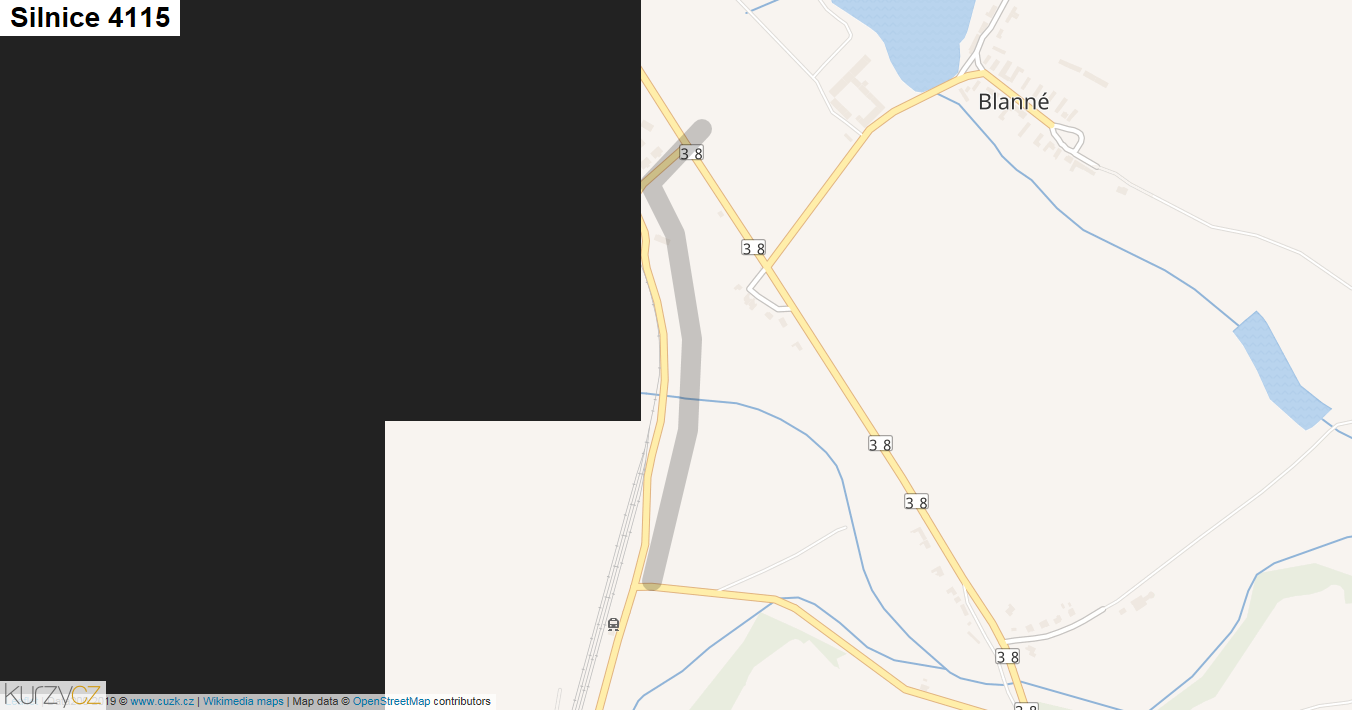 Silnice 4115 - mapa Silnice 4115