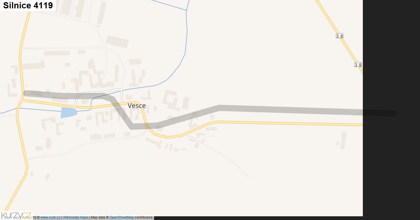 Silnice 4119 - mapa Silnice 4119
