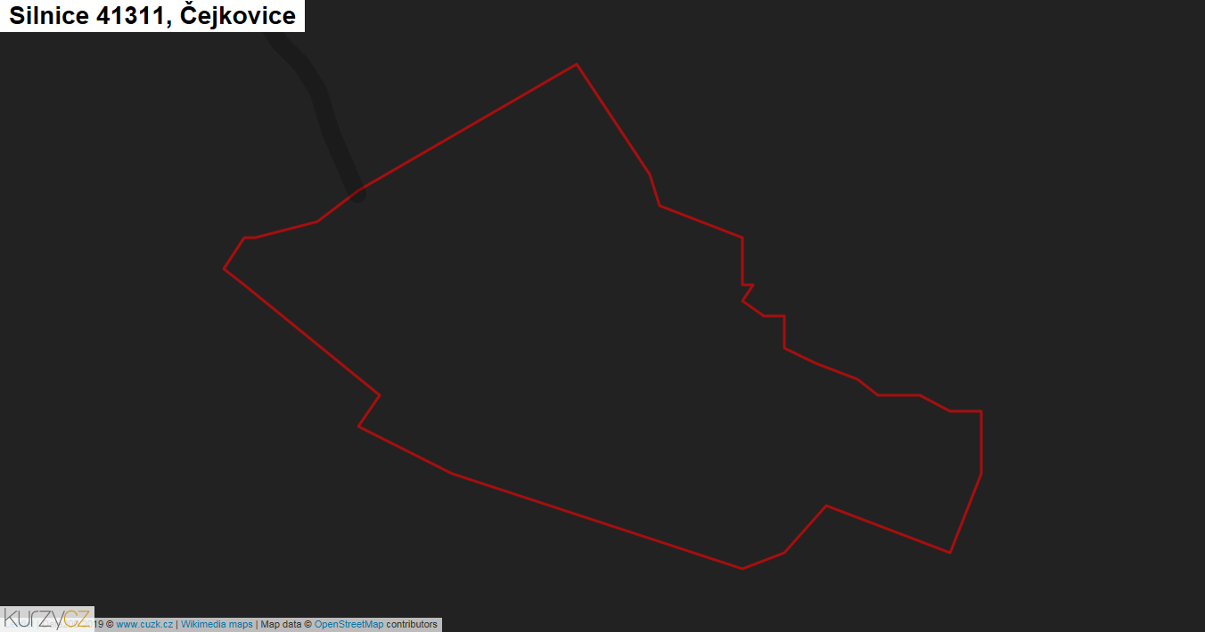 Čejkovice, Silnice 41311 - Mapa