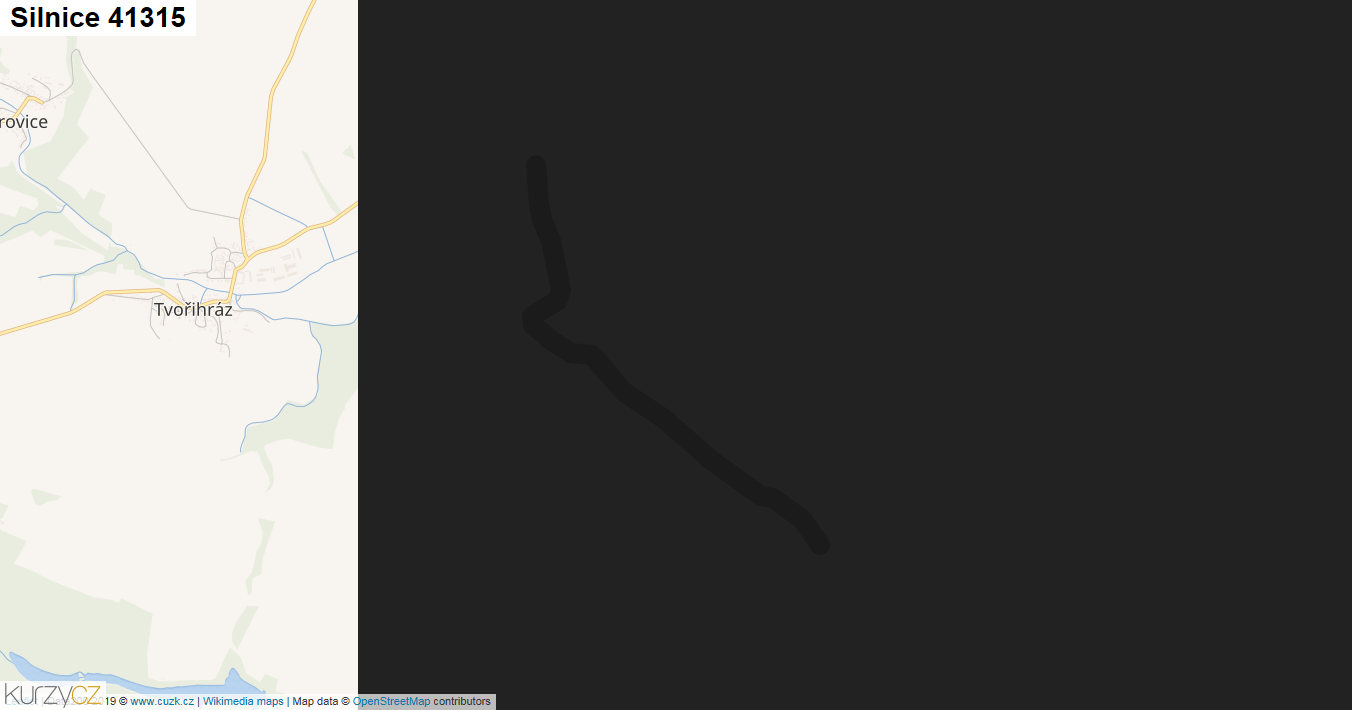 Silnice 41315 - mapa Silnice 41315