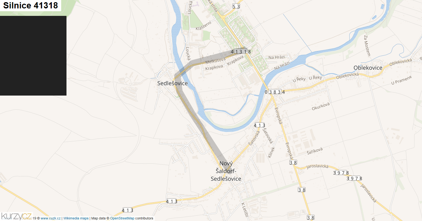 Silnice 41318 - mapa Silnice 41318