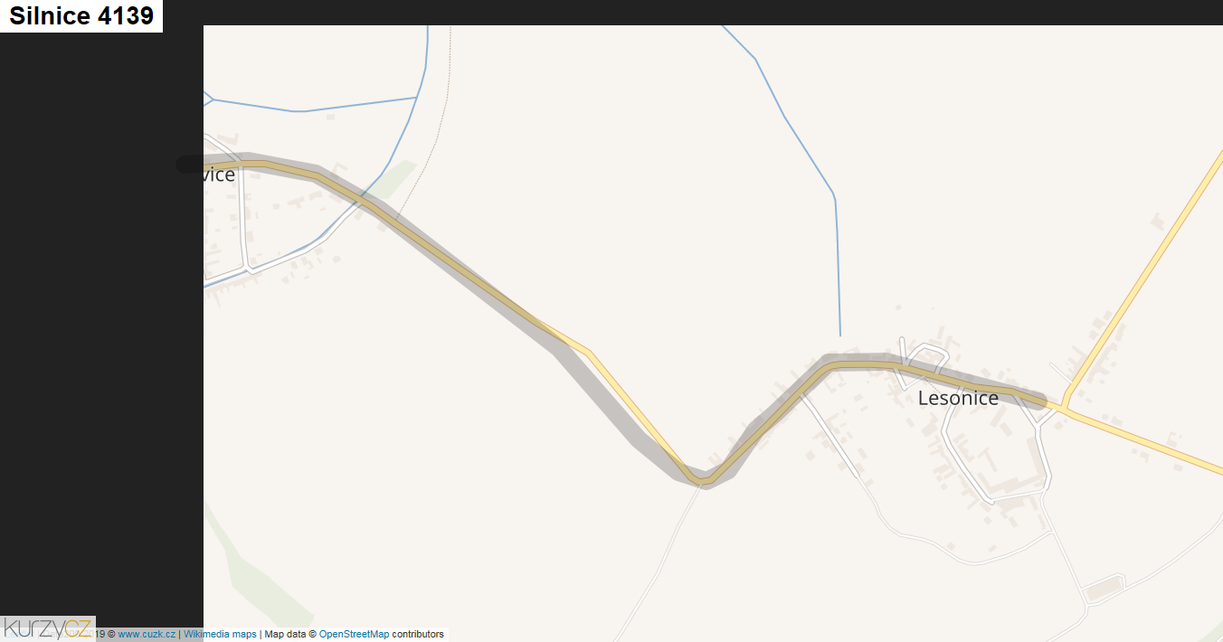 Silnice 4139 - mapa Silnice 4139