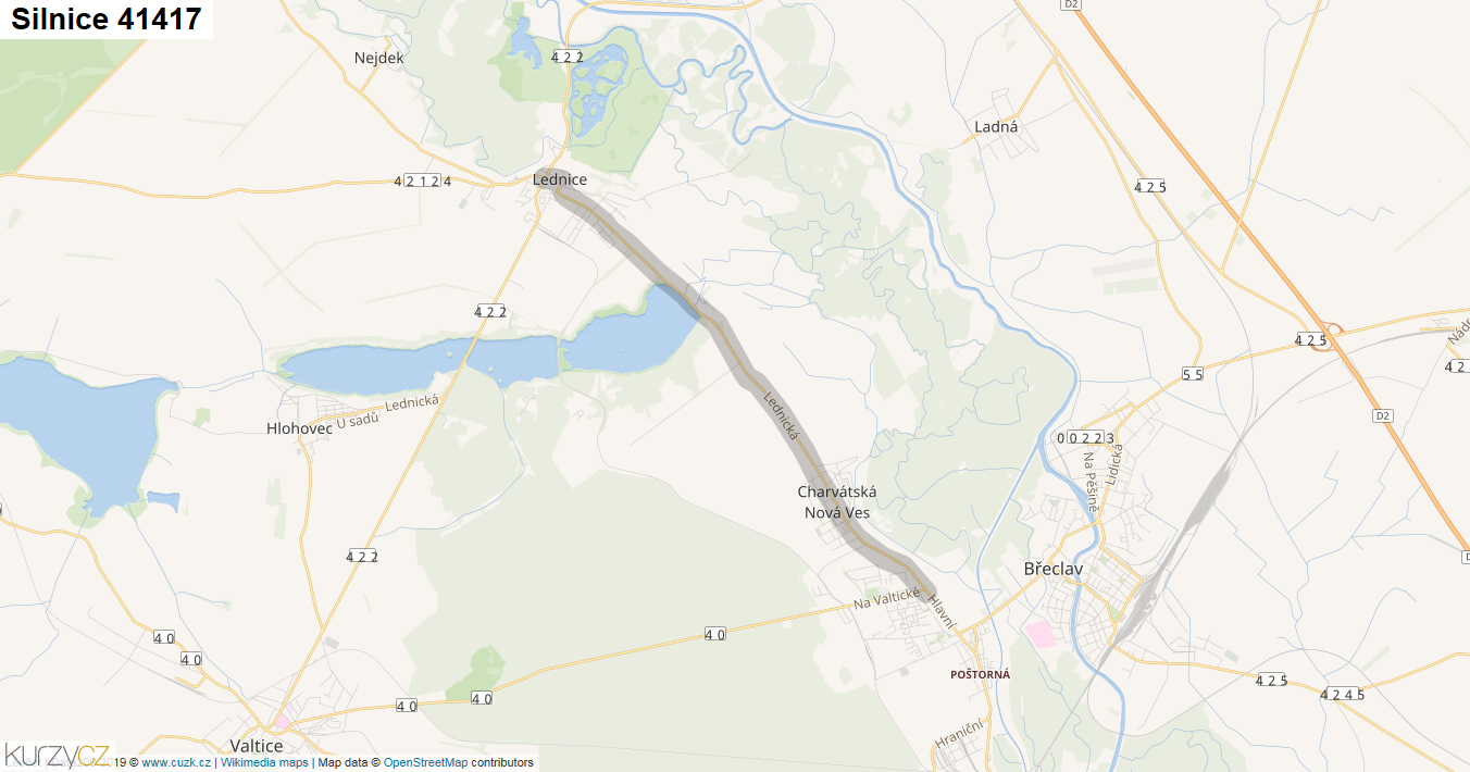 Silnice 41417 - mapa Silnice 41417