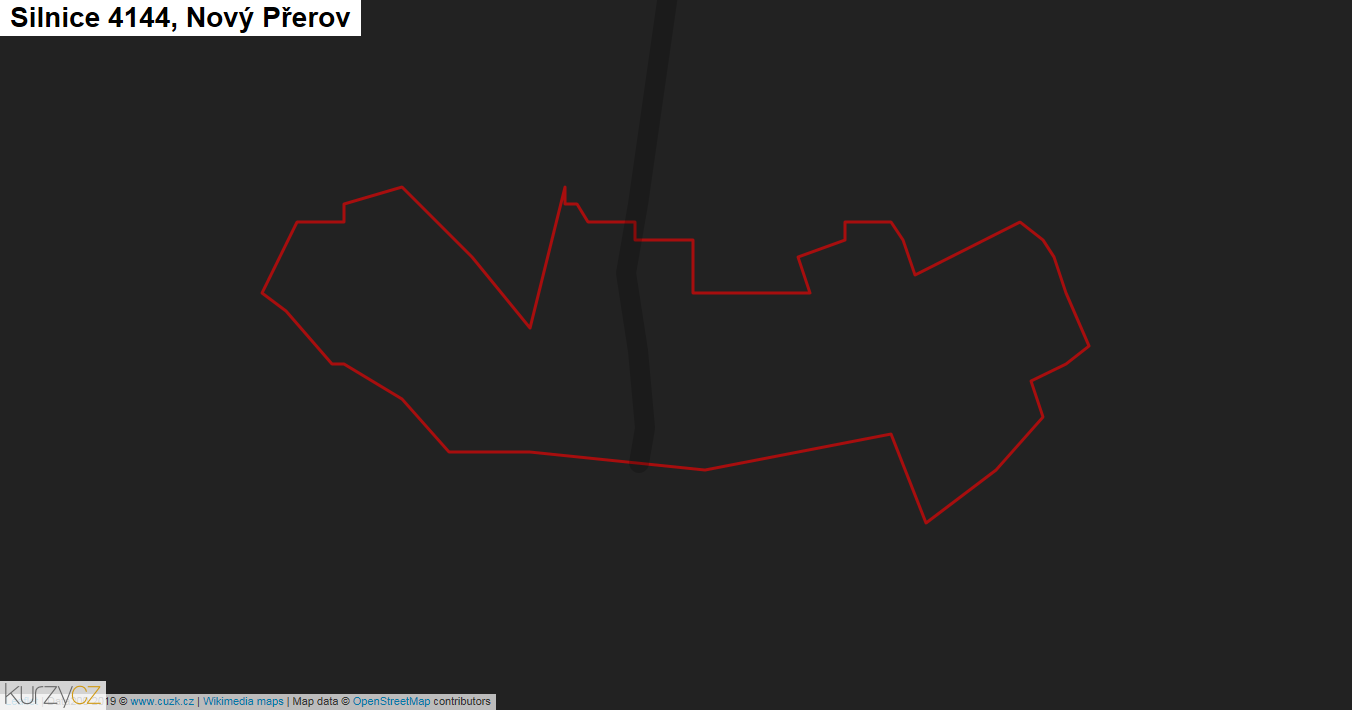 Nový Přerov, Silnice 4144 - Mapa