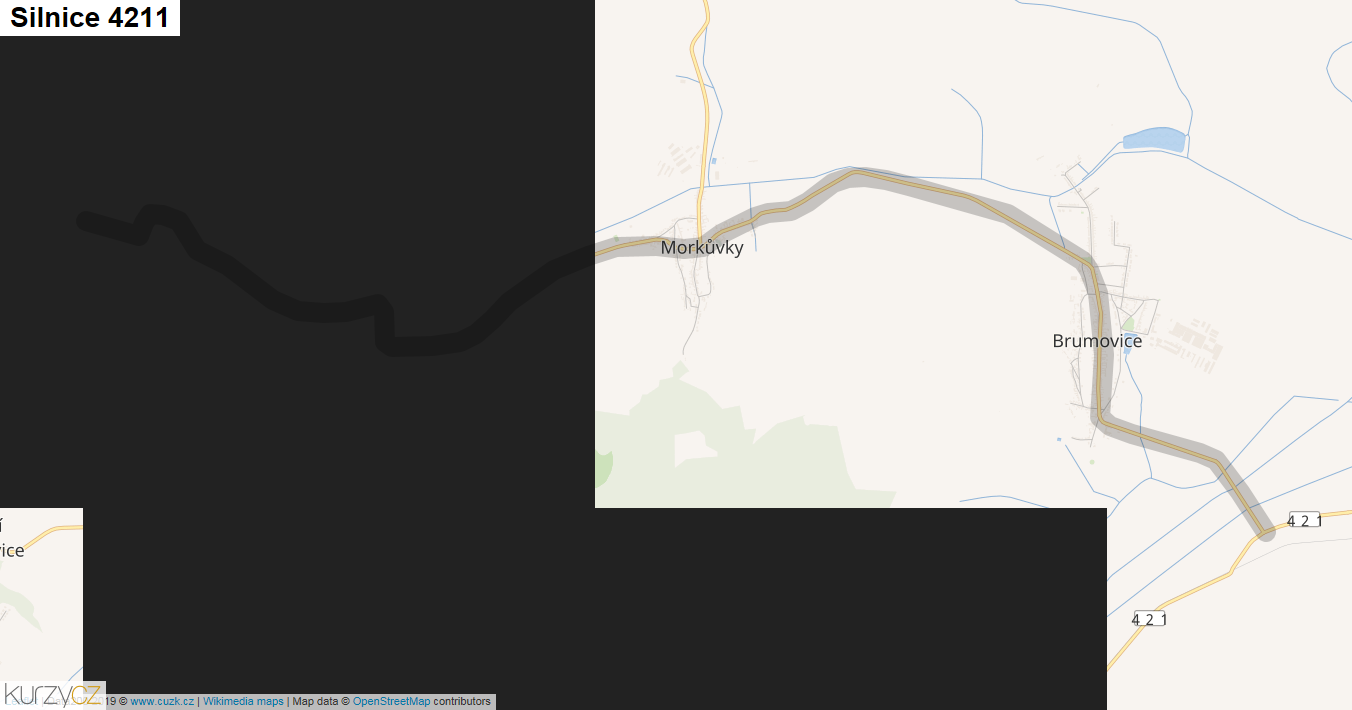 Silnice 4211 - mapa Silnice 4211