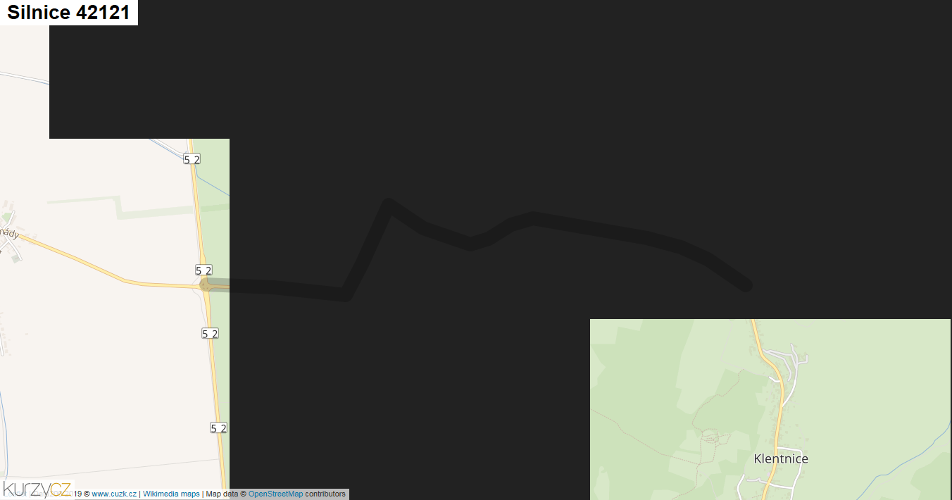 Silnice 42121 - mapa Silnice 42121