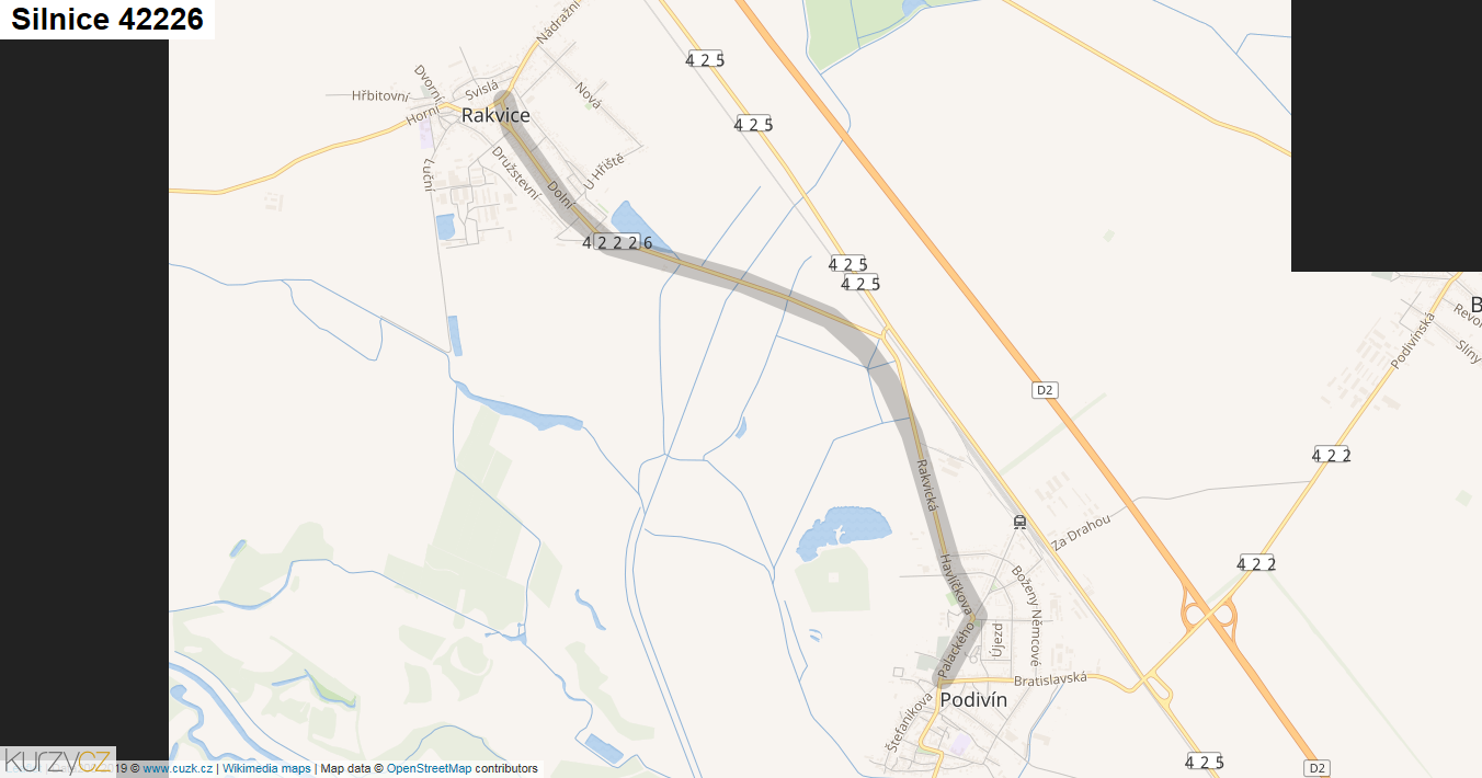 Silnice 42226 - mapa Silnice 42226