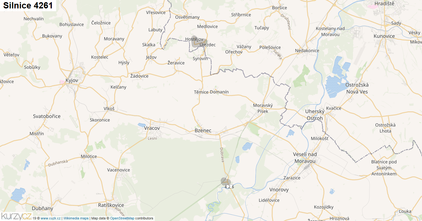 Silnice 4261 - mapa Silnice 4261